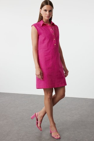 Vestido estilo patinadora - Fúcsia