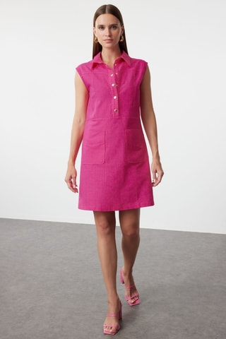 Vestido estilo patinadora - Fúcsia