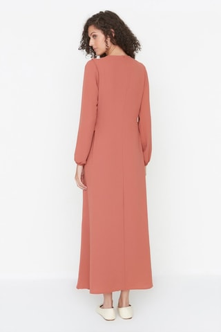 Vestido comprido Vermelho-tijolo