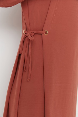 Vestido comprido Vermelho-tijolo