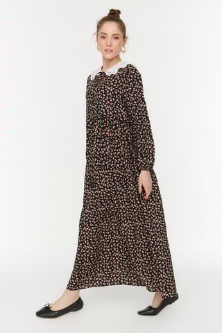 Vestido comprido - Azul-marinho