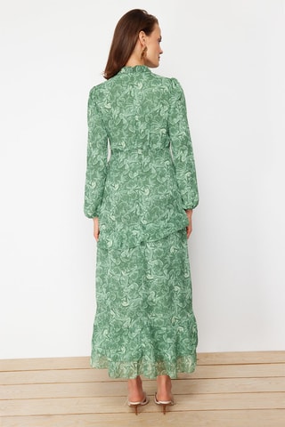 Vestido comprido regular - Caqui