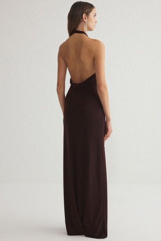 Vestido comprido - Castanho