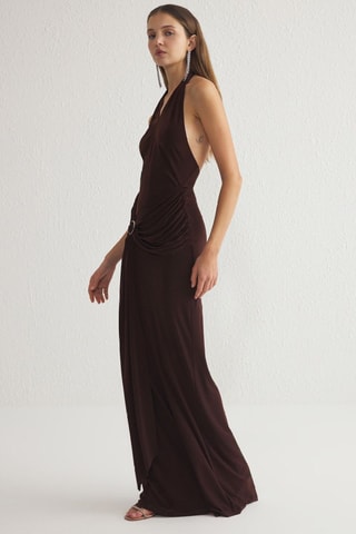 Vestido comprido - Castanho