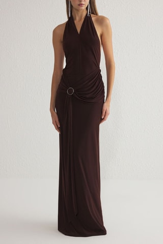 Vestido comprido - Castanho