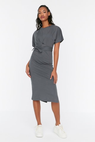 Vestido midi - Cinzento