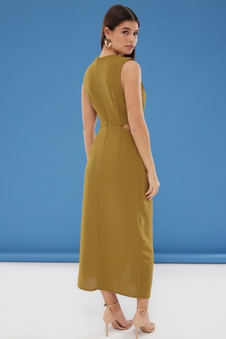 Vestido comprido - Caqui