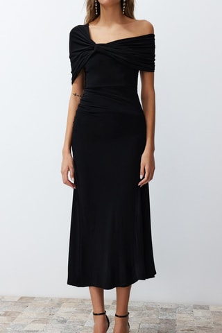 Vestido assimétrico - Preto