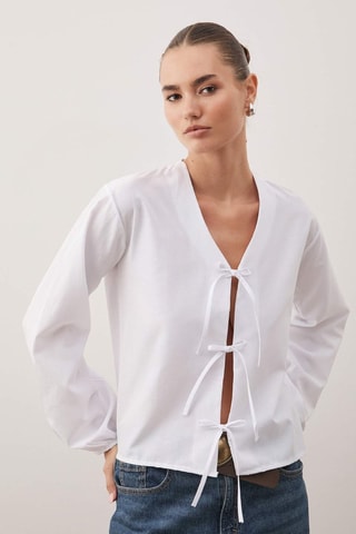 Camisa atada - Branco