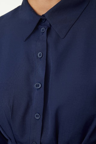 Camisa slim - Azul-marinho
