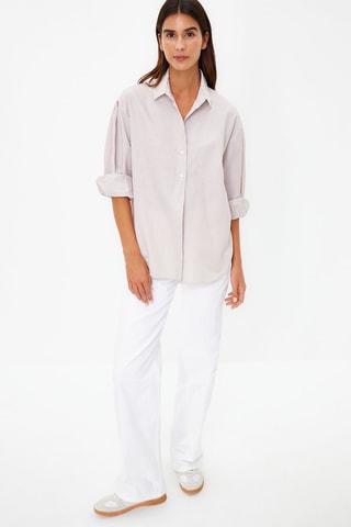 Camisa - Bege e branco