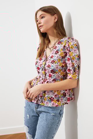 Camisa Branco e rosa