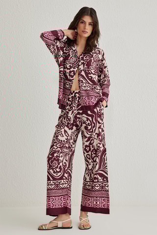 Camisa e calças - Bordô