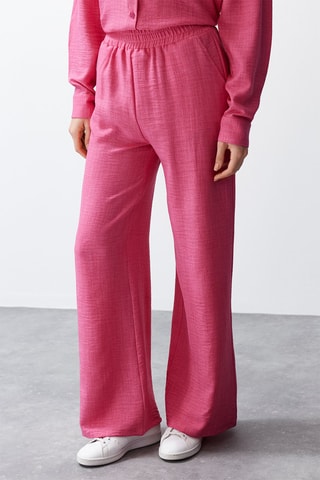 Camisa e calças de cintura subida - Fúcsia