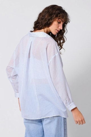 Camisa oversize - Azul-celeste