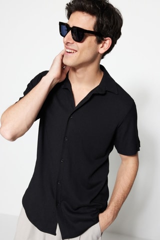 Camisa regular - Preto