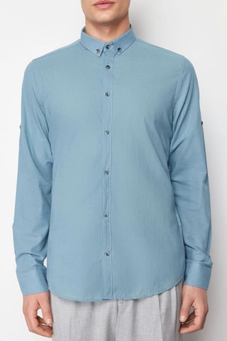 Camisa slim - Azul