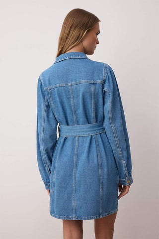 Vestido de ganga - Azul-claro