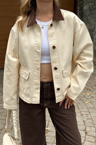 Sobrecamisa oversize - Cru