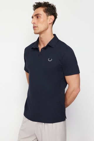 Polo regular - Azul-marinho