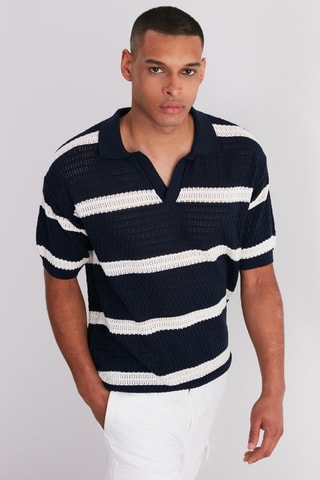 Polo regular - Azul-marinho