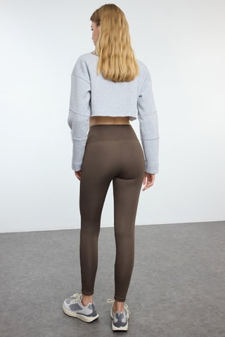 Leggings de cintura alta - Caqui