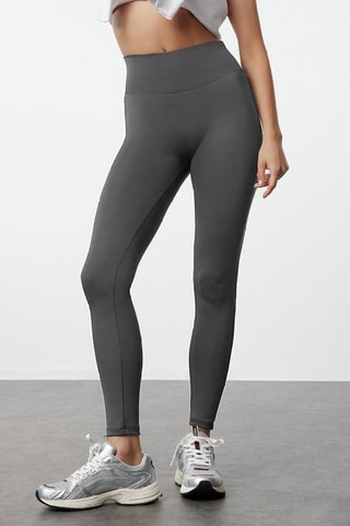 Leggings de cintura alta - Cinzento-escuro