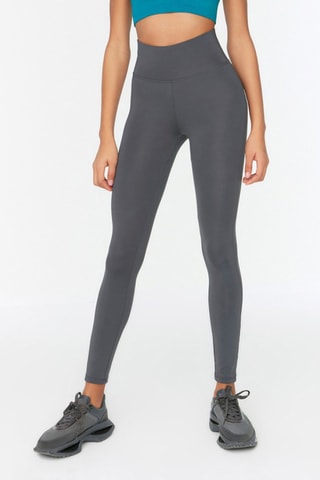 Leggings de cintura alta - Cinzento-escuro