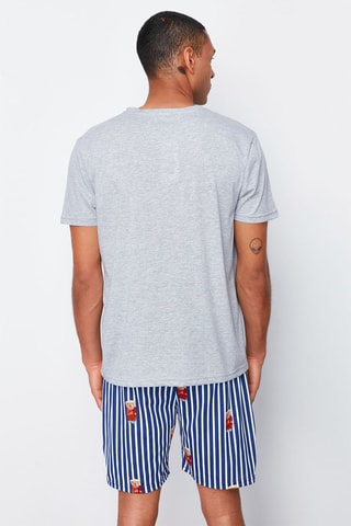 Pijama - Cinzento e azul