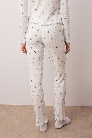 Pijama - Branco e azul