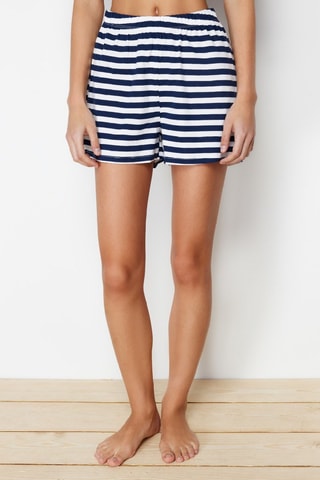 Pijama - Azul-marinho e branco