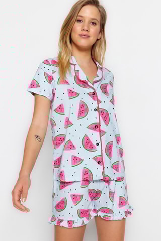 Pijama - Azul-celeste