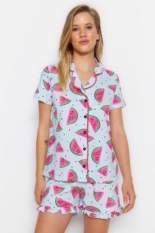 Pijama - Azul-celeste