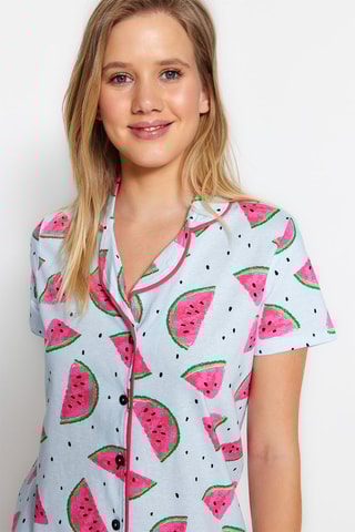 Pijama - Azul-celeste