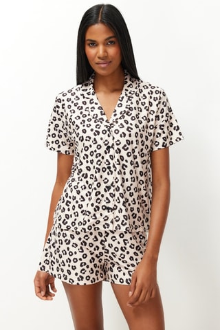 Pijama - Bege e preto