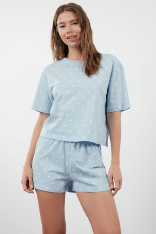 Pijama - Azul-celeste