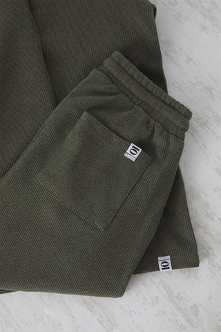 T-shirt oversize e calças de treino - Caqui