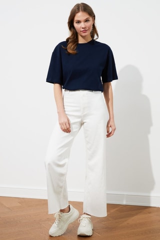 T-shirt relaxed - Azul-marinho