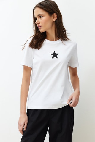T-shirt regular - Branco