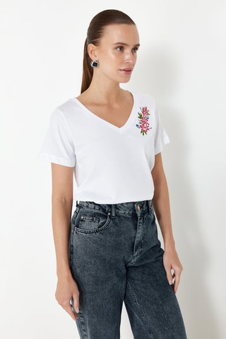 T-shirt regular - Branco