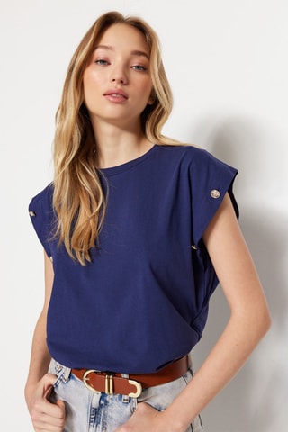 T-shirt regular - Azul-marinho