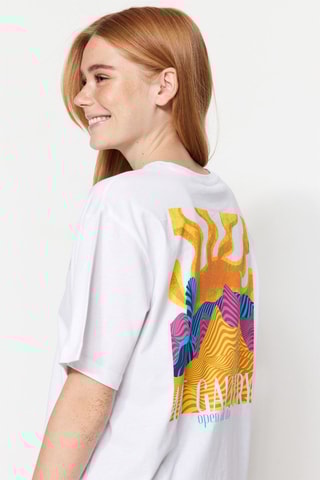 T-shirt oversize - Branco