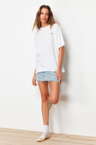 T-shirt oversize - Branco