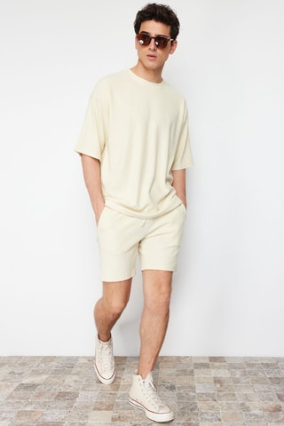 Calções regular - Cru