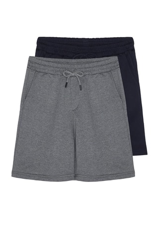 2 bermudas - Azul-marinho e antracite