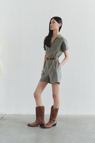 Macacão curto - Caqui