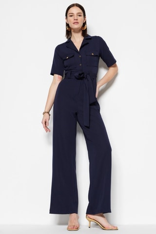 Macacão regular - Azul-marinho