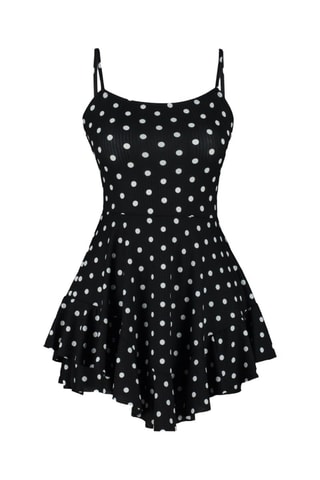 Macacão curto - Preto e branco