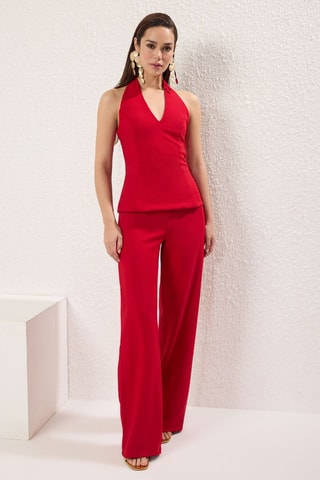 Macacão efeito ilusório - Vermelho