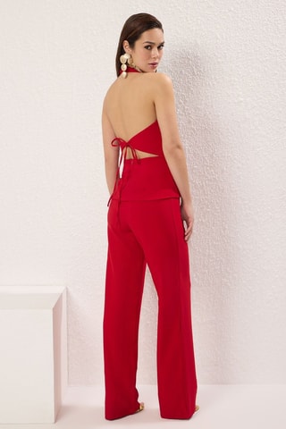 Macacão efeito ilusório - Vermelho